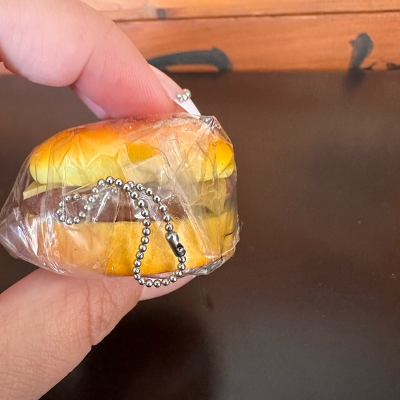 Cheeseburger Squishy Keychain - Picture 3 of 5
